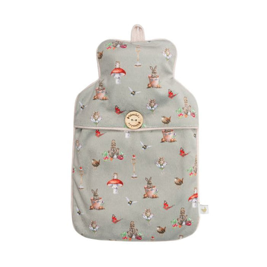 'Garden Friends' wren & garden animal Hot Water Bottle