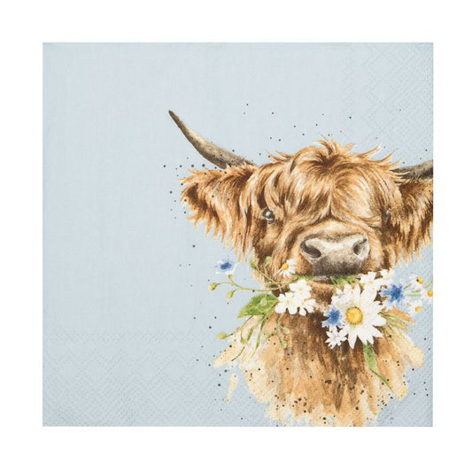 'Daisy Coo' Highland Cow Lunch Napkin