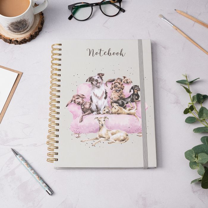 Wrendale 'Movie Night' dog A4 notebook