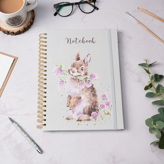 Wrendale 'Head Clover Heels' rabbit A4 notebook