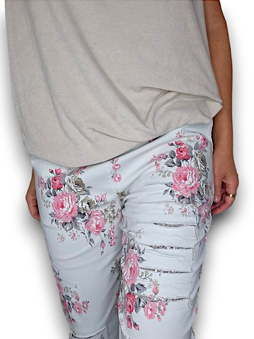 Light Mint High Tea Ripped Pants