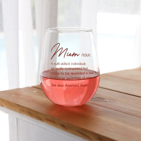Mother's Day Stemless Wine Glass