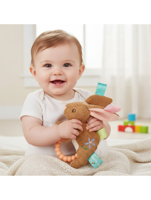 Mary Meyer Taggies Harmony Bunny Teether Rattle