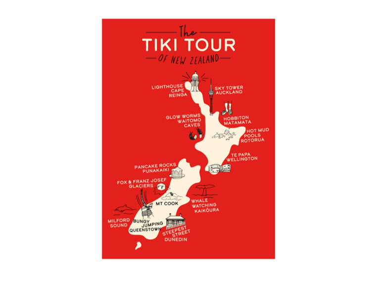 Moana Road Tea Towel Tiki Tour