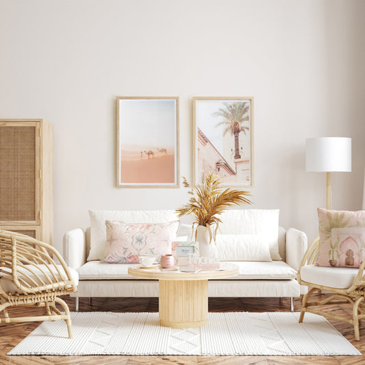 Modern Oasis Palm Glass Print 40x60"