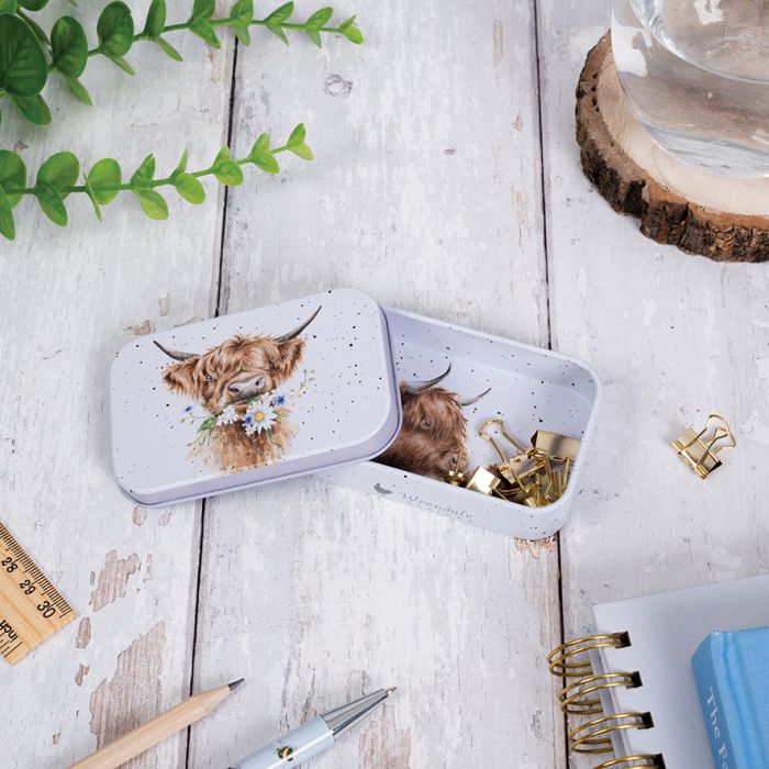 Wrendale 'Daisy Coo' Highland Cow Mini Gift Tin