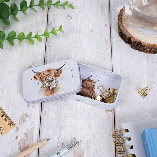 Wrendale 'Daisy Coo' Highland Cow Mini Gift Tin