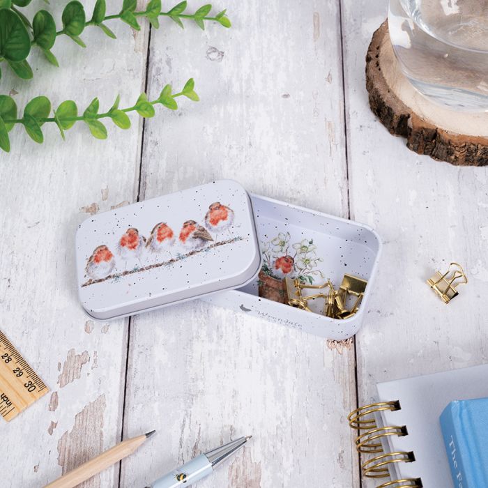 Wrendale 'Jolly Robin' Robin Mini Gift Tin