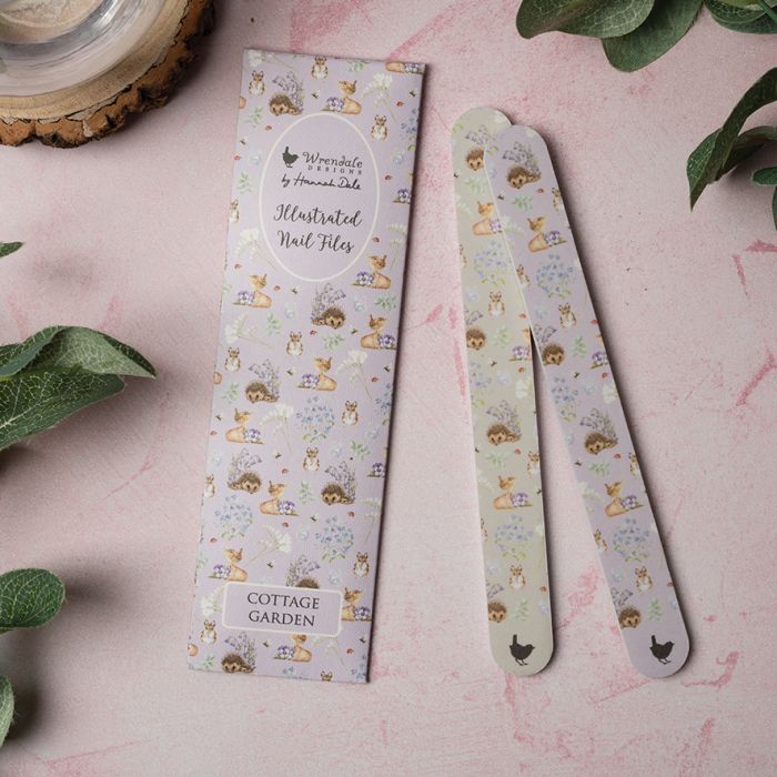 Wrendale 'Cottage Garden' Hedgehog and Wren Nail File Set