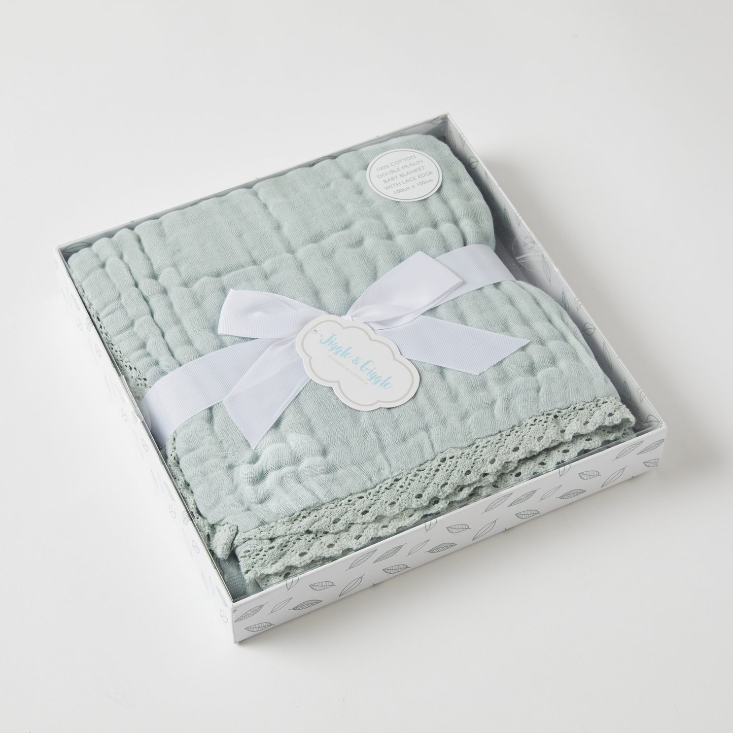 Misty Blue Double Muslin Blanket