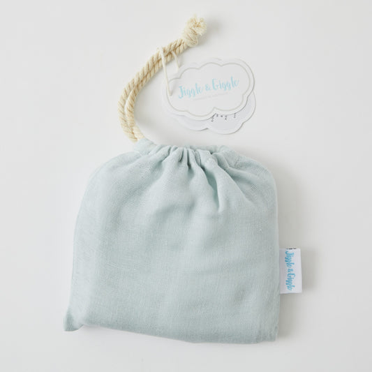Misty Blue Double Muslin Bib 2pack