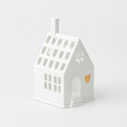 Rader Porcelain Tealight House - Home Is Where The Heart Is
