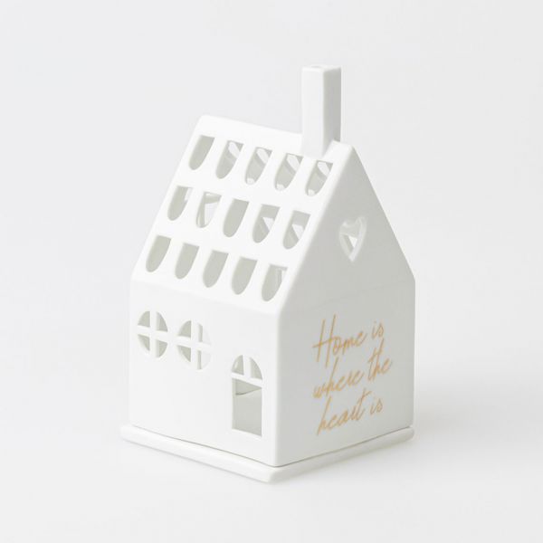 Rader Porcelain Tealight House - Home Is Where The Heart Is