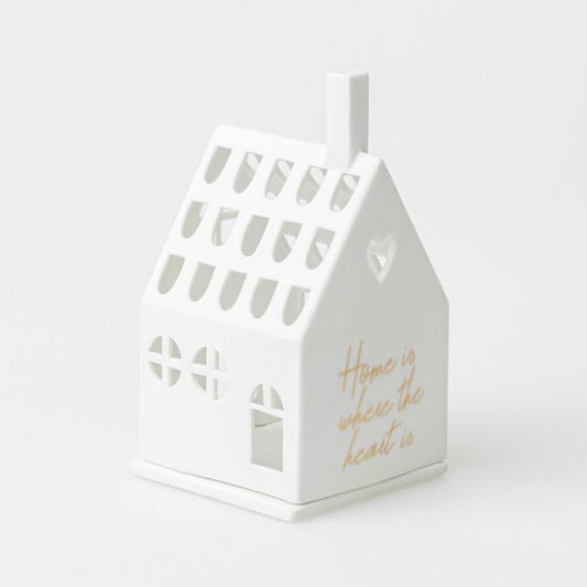 Rader Porcelain Tealight House - Home Is Where The Heart Is