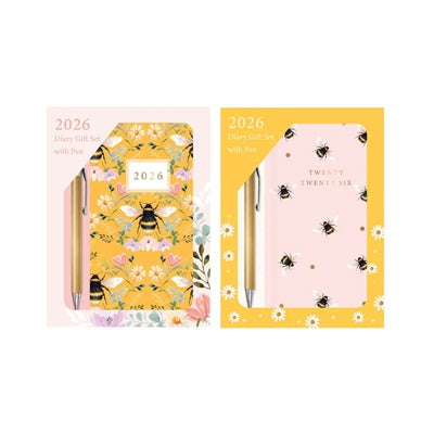 Gift Set Diary Slim WTV with Pen Bees
