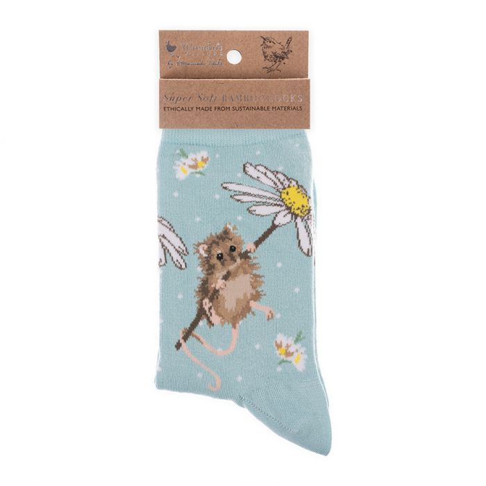 Wrendale 'Oops a Daisy' mouse socks