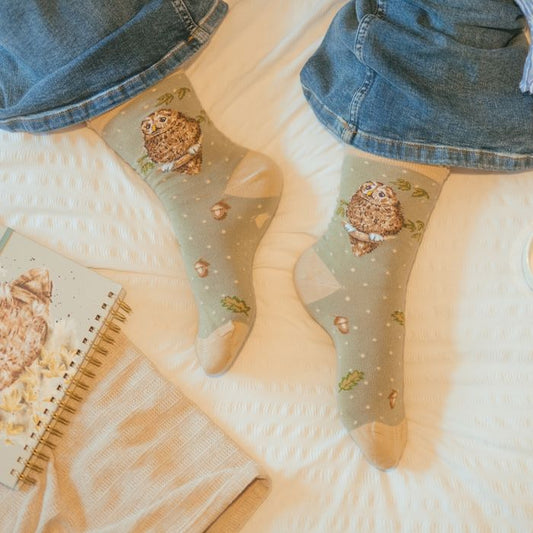 'Treetops' Owl Socks