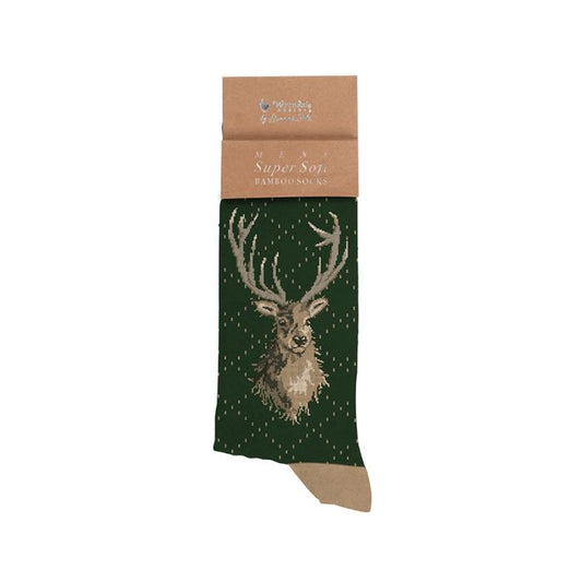 Wrendale 'PORTRAIT OF A STAG' STAG MEN'S SOCKS