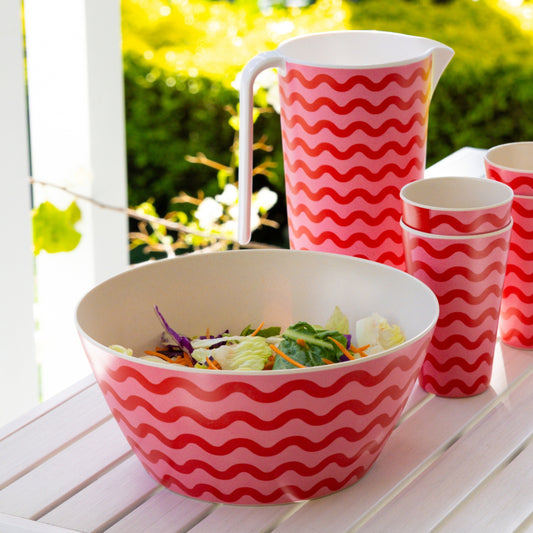 Summer Bamboo Melamine Salad Bowl