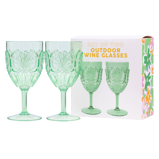 Summer Set Of 2 Outdoor Wine Glasses