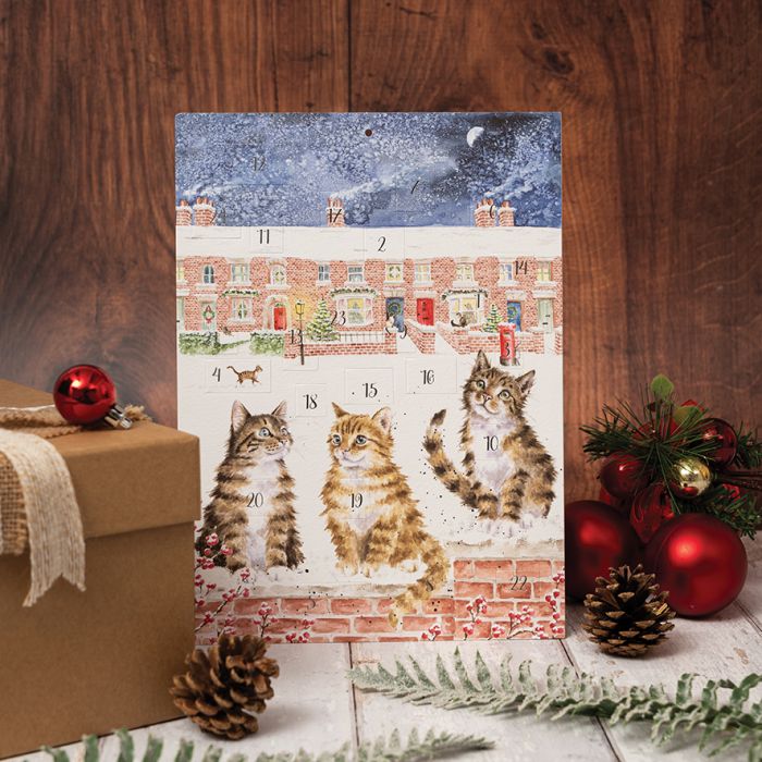 'In the lane, snow is glistening' Cat Advent Calendar
