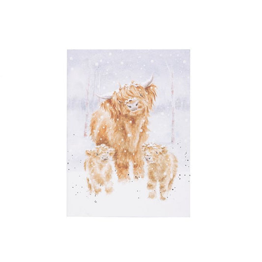 Wrendale 'A Highland Christmas' Highland Cow A6 Paperback Notebook