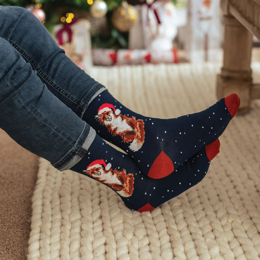 'Festive Fox' fox Men's Socks