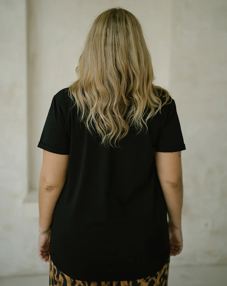 Sequin Tee - Black
