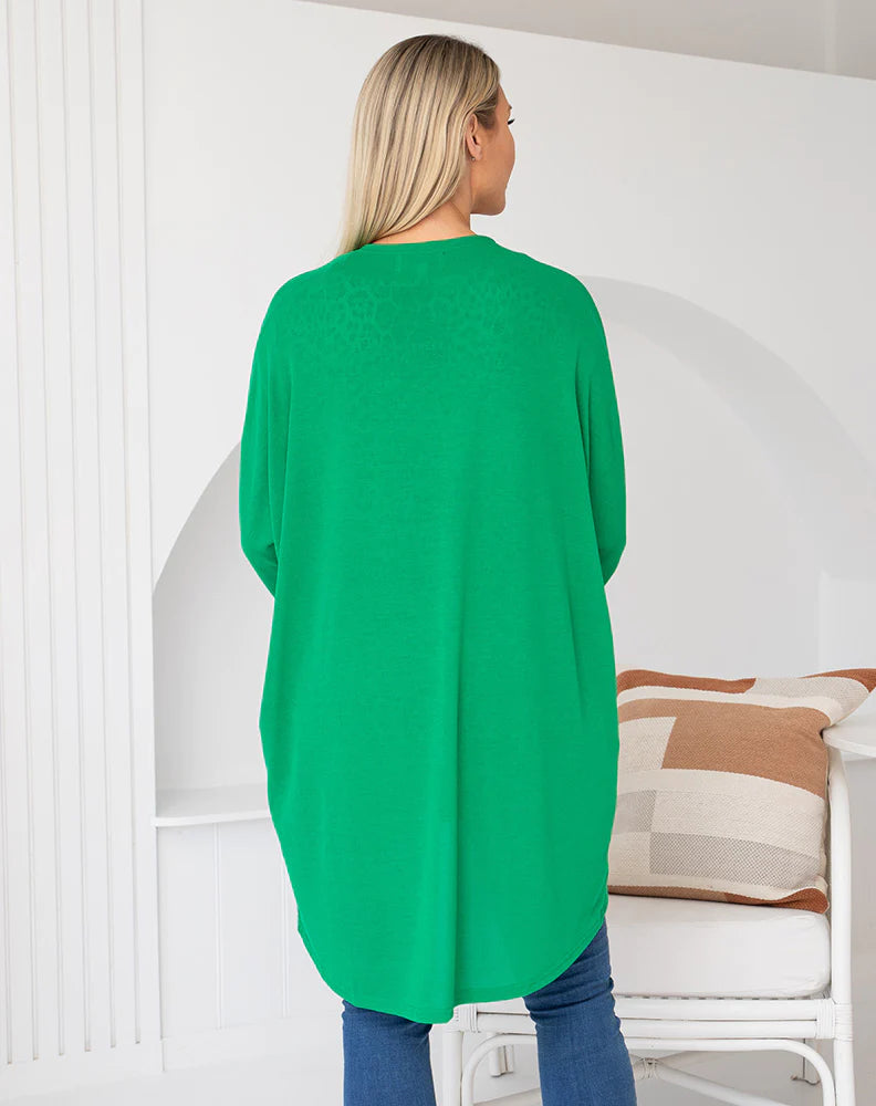 Slouch Cardi -Emerald