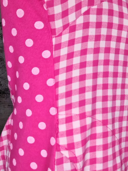 Helga May Lipstick Check & Polka Kennedy Dress
