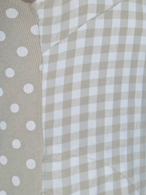 Helga May Beige Check & Polka Kennedy Dress