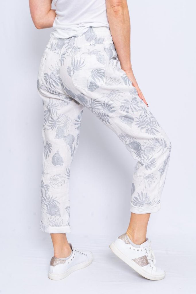 Lush Pants | White & Silver