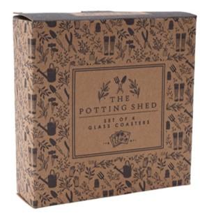 Potting Shed pressed flower coasters