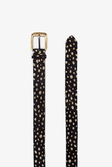 Hide Belt Wide | Black & White Spot