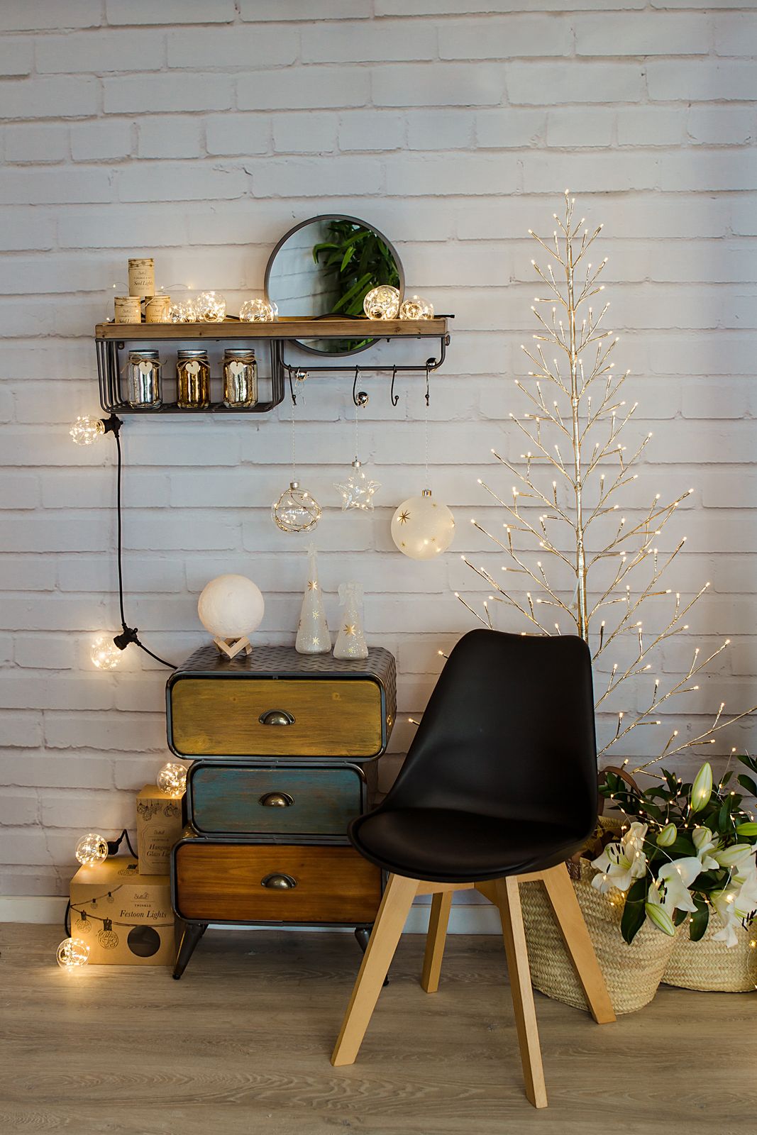 Standing Angel Twinkle Trees | Champagne
