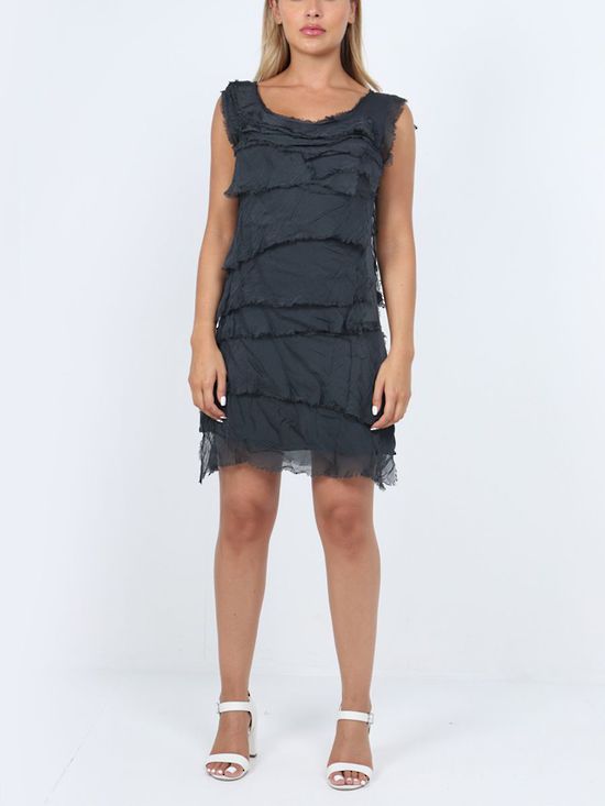 Collette Silk Tiered Short Dress
