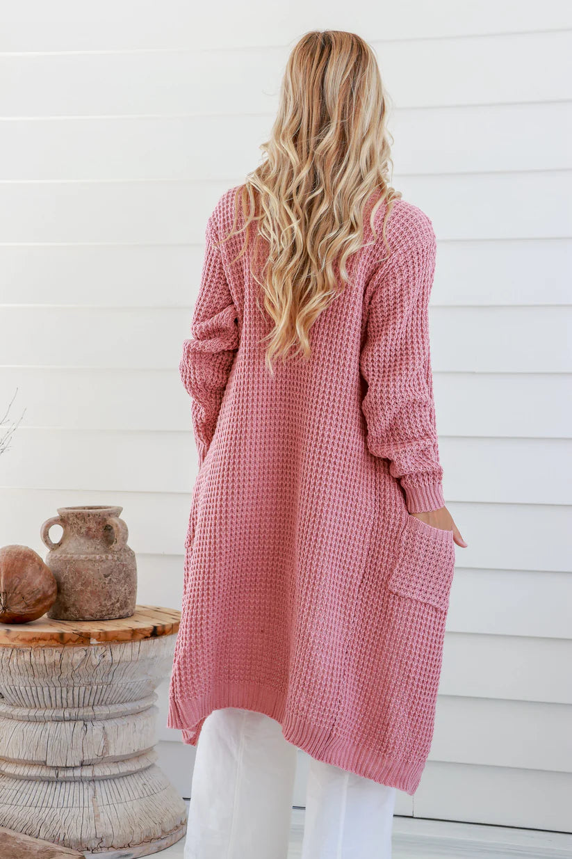 Lila Long Cardigan | Rosewood