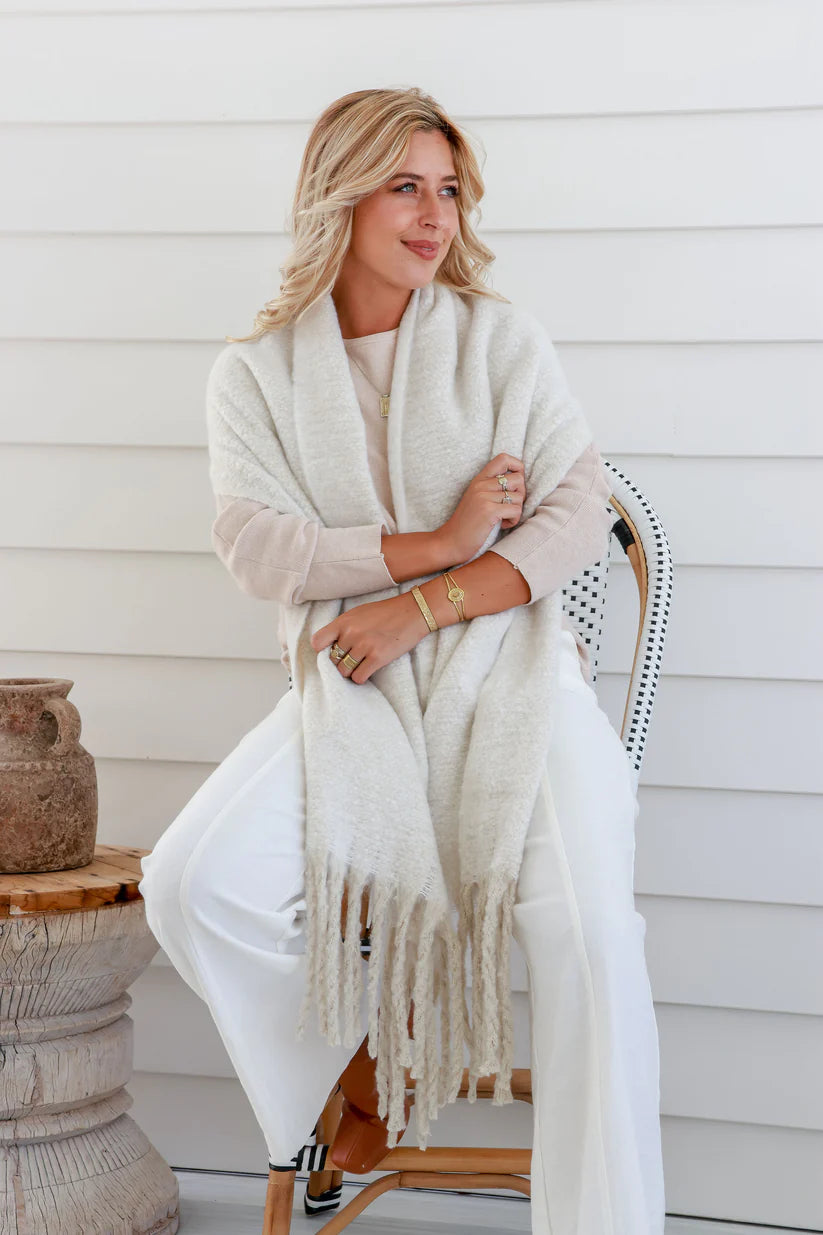 Millie Chunky Scarf | Soft Cream