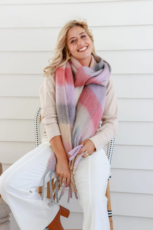 Millie Chunky Scarf | Soft Pink Lilac