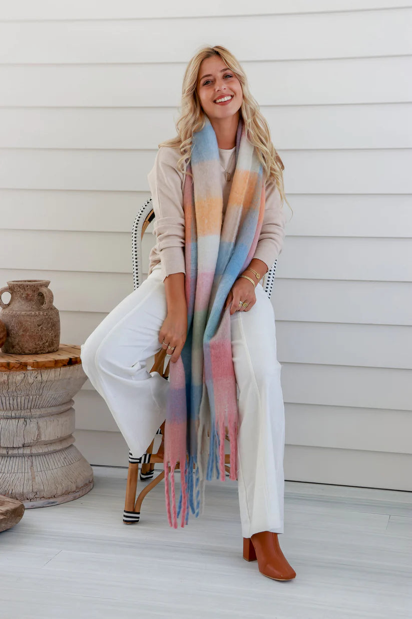 Millie Chunky Scarf | Pastel