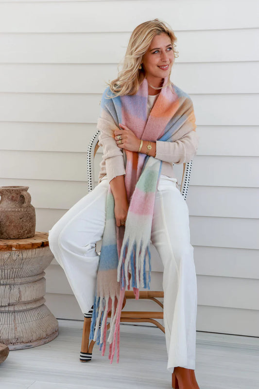 Millie Chunky Scarf | Pastel