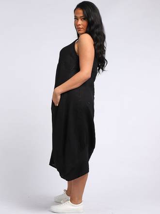 Gabriella Linen Dress | Black