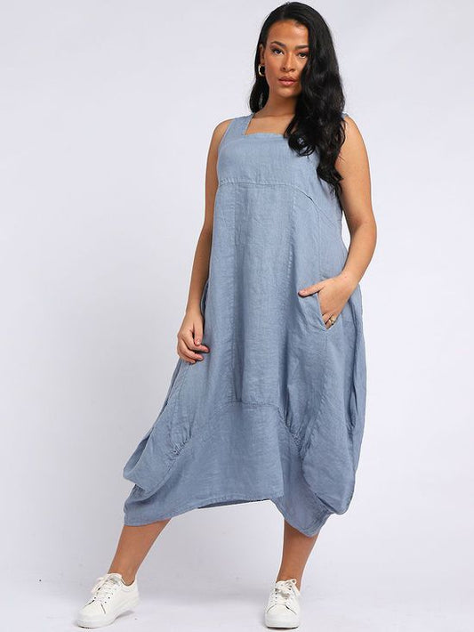 Gabriella Linen Dress | Denim
