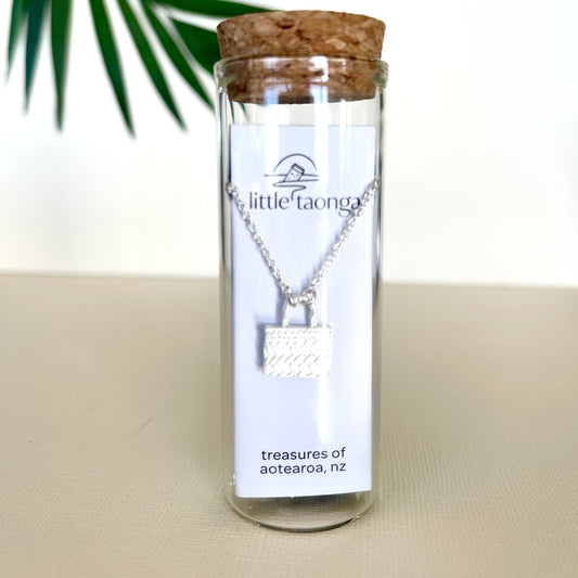 Little Taonga Silver | Kete Necklace