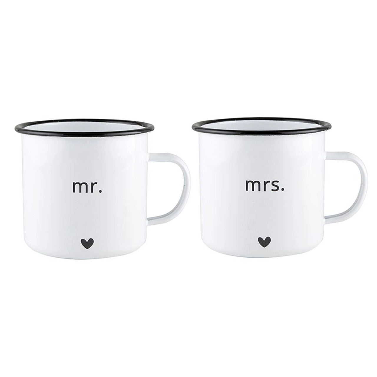 Enamel Mug Set | Mr & Mrs