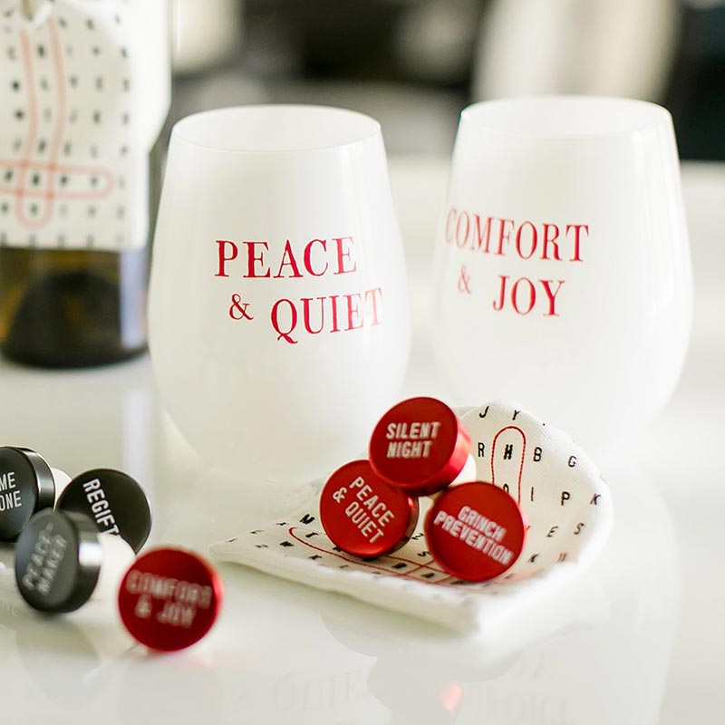 Wine Stoppers - Comfort 4pk-Holiday