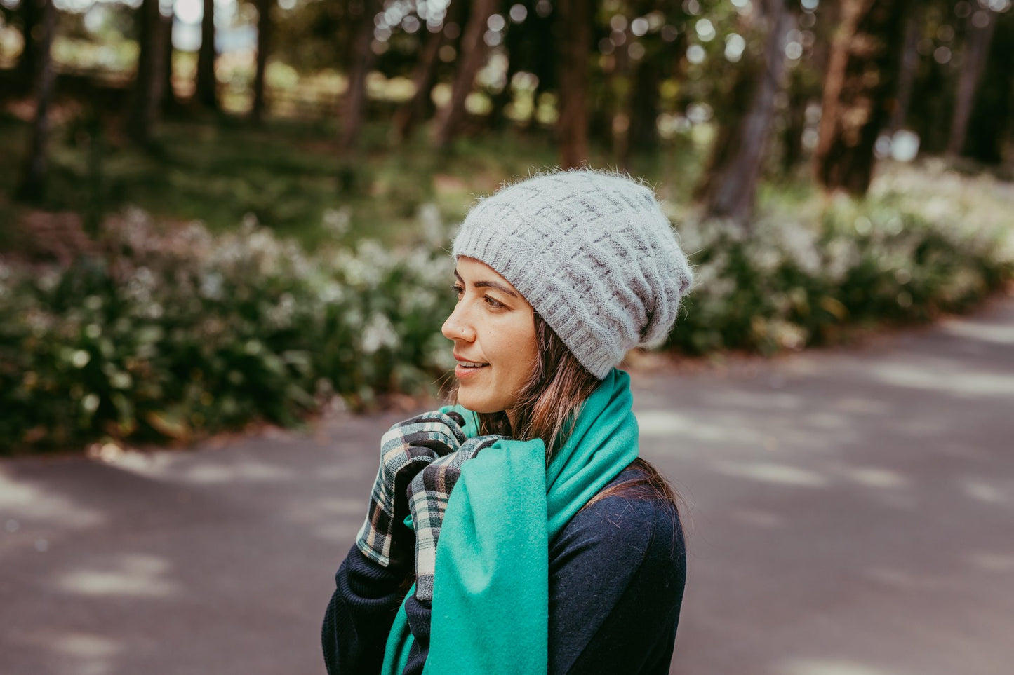Plaid Green Gloves