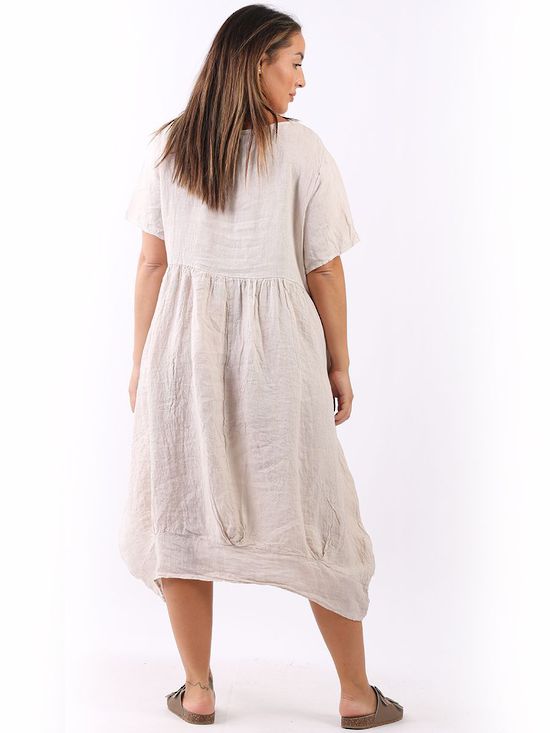 Mila Linen Dress | Beige