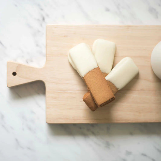 Gingerbread Ginger Fingers White Choc Dipped