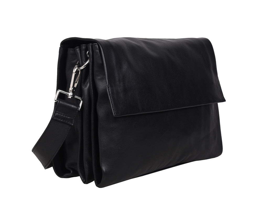 Monroe Soft Leather Hand Bag w/flap